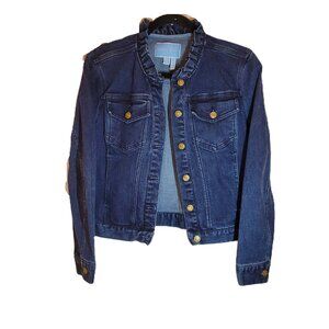 Draper James Women's Ruffle Collar Denim Jacket Small
